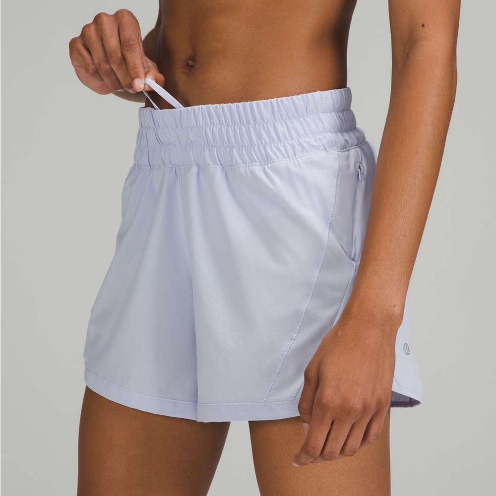 Lululemon Track That Mid-Rise Lined Short 5" pastel blue size 4